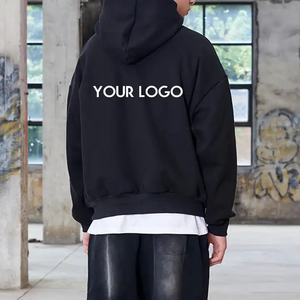 Vêtements de sport Sweat à capuche en peluche Pull à capuche en peluche Logo personnalisé Couleur unie Sweats à capuche surdimensionnés pour hommes - Product Image 5