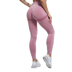 Leggings Deportivos de Cintura Alta para Mujer, sin Costuras, Efecto Push-Up, para Yoga, Fitness, Ejercicio, Poliéster, Jeggings, Ropa Deportiva Casual - Product Image 5