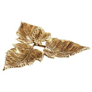 Leaf Gold Modern Designer Leaf Aluminum <b>Platter</b> High-Quality Scratch Metal <b>Platter</b> Artisanal Decorative Tabletop Masterpiece - Product Image 1