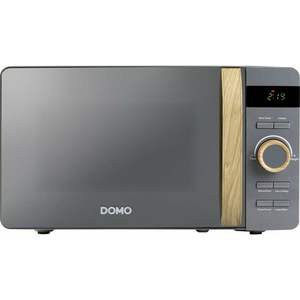 Horno Microondas DOMO DO3420 de 700W y 20L, Cavidad de Acero Inoxidable, Carcasa de Vidrio, Pantalla Digital, Integrable para Cocina u Hotel, Color Gris - Product Image 1