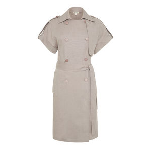 <b>Women's</b> Waterproof Canvas Vest with Epaulets and Button Logo - Product Image 1