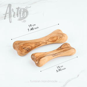 Os à mâcher pour chien en bois d'olivier fait à la main, antibactérien, écologique, fabriqué au Tennessee, par ArtisRaw - Product Image 4
