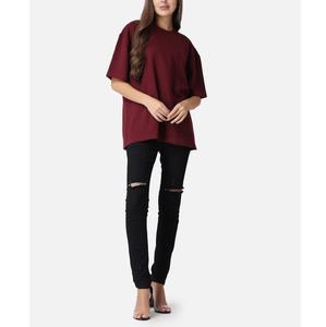 Camisetas de Verano para Mujer de Alta Calidad, Ecológicas, de Poliéster, Cuello en V, Manga Corta, Color Sólido, Secado Rápido, Transpirables, con Logotipo Personalizado - Product Image 5