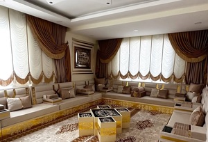 Conjunto de Sala de Estar Tradicional Árabe Majlis |   Tela Plegable Extensible Modular |   Personalizable |   Envío Gratuito a Todo el Mundo |   Muebles - Product Image 1