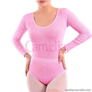 Body da Danza e Ginnastica a Maniche Lunghe da Donna in Nylon/Cotone/Spandex Mod. 2014 per Ragazze - Product Image 2