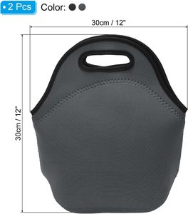 Sacs à lunch en néoprène, sac isotherme pour le déjeuner, sac de pique-nique réutilisable et lavable en néoprène pour femmes et hommes - Product Image 3