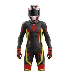 Traje de Cuero de Carreras Hecho a Medida, Mono de Motociclismo de Cuero Vacuno/Canguro para Pista/Conducción, Traje/Mono para Motociclista con Protección de Nivel 2 CE - Product Image 1