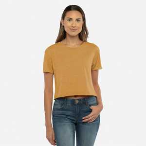 BB401W camiseta 50/50 Poly/algodón mujeres camisetas acanalado básico manga corta Camiseta - Product Image 6