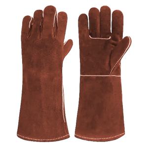 ถุงมืองานเชื่อมหนังวัวแยกสีดำได้รับการรับรองจาก CE Cat LL อุปกรณ์ป้องกันส่วนบุคคลขนแกะเต็มแขนซับใน - Product Image 6