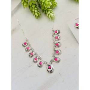 Ensemble collier opale et argent sterling, fait main par des artistes Navajo, collection de bijoux fins - Product Image 4