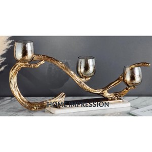 Aluminum Gold Plated <b>Large</b> Size Metal <b>Candlestick</b> Top Quality Metal Handmade Candle Stand Cafe Table Candle Holder Decorative - Product Image 6