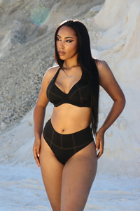 Bas de bikini sexy noir à bretelles et coupe haute, style classique parfait, vente en gros, HOT, 1 pièce - Product Image 6