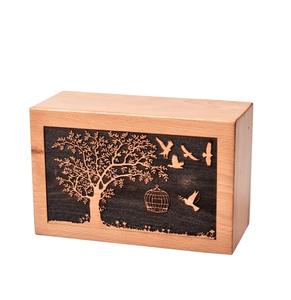 Beechwood Cremation box for Human Ashes Dear Tree personalized Cremation for <b>Pets</b> Handcrafted Burial Wooden <b>Urn</b> Box - Product Image 5