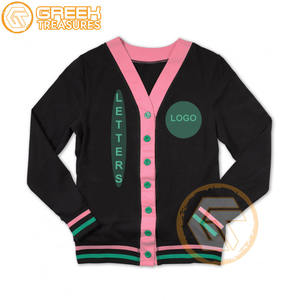 Cárdigan de invierno transpirable para mujer, ropa griega de alta calidad personalizada Alpha Kapa Sorority, bordado acrílico informal - Product Image 4