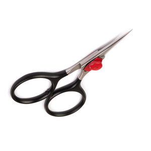 Ciseaux de montage de mouches de haute qualité poignée noire vis rouge acier allemand avec lame tranchante de rasoir à bord dentelé pour la pêche - Product Image 3