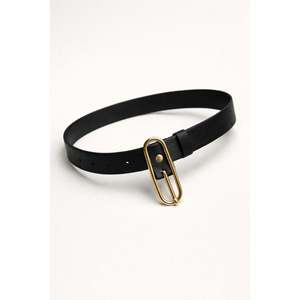 Ceinture fine noire à boucle longue pour femme, ceinture pour veste, ceinture pour chemise, ceinture pour robe KMR003 - Black2 - Product Image 5