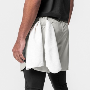 Vente en gros Été Séchage rapide Cordon de serrage Polyester Respirant Jogging Fermeture éclair Poche latérale Sports Gym Running Fitness Shorts pour hommes - Product Image 4