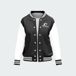 Ostriya Intl 2026 New Arrival Men's Varsity Winter Jacket Custom Print Front Logo Windproof Eco-Friendly V-neck Covered Button - Product Image 5