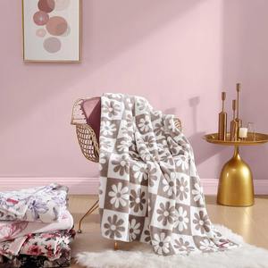 Super Soft Lightweight <b>Waterproof</b> Hypoallergenic Eco-Friendly Embroidered Fleece Throw <b>Blanket</b> for Adults Winter Couch/Sofa Bed - Product Image 5