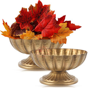 Jarrón de Metal Hecho a Mano con Acabado Dorado, Florero, Centro de Mesa para Bodas, Arreglo Floral - Product Image 3