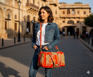 New Fashion Quilted Cotton Duffle <b>Bags</b> Bow Ruffle Gym <b>Bags</b> Custom Printed Traveling Girl's Duffel <b>Bags</b> - Product Image 2