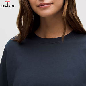 T-shirt femme haute qualité 100% coton teint uni avec plumes décoration manches courtes pour l'été - Product Image 4