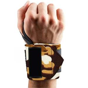 Bandes de poignet élastiques personnalisées avec logo, nylon et polyester, pour la salle de sport, la musculation, l'haltérophilie - Product Image 1