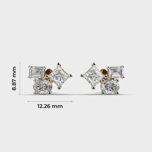 Pendientes de Plata 925 con Moissanita, Diseño Clásico de Doble Forma Ovalada, Regalo Elegante para Mujer Moderna - Product Image 3