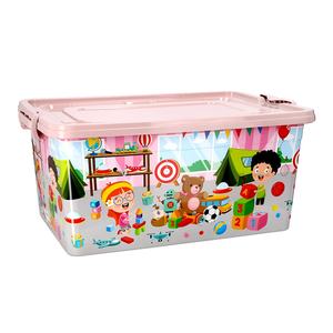 Boîte de rangement multifonctionnelle à roulettes en plastique PP de 60000 ml, grande capacité, avec couvercle, pour salon, salle de bain, chambre d'enfant - Product Image 3