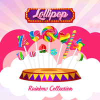 Christmas Candy Handmade Rainbow Lollipop Bulk Fruity Sugar