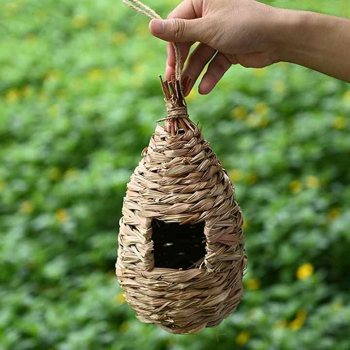 Natural Grass Bird House Garden Decoration Ecological Eco-friendly