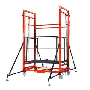 Platform Pengangkat Perancah Konstruksi Baja Elektrik Baru 2--12m yang Dapat Disesuaikan, Kapasitas Angkat 0.5 Ton, Struktur Lipat, Kontrol Jarak Jauh - Product Image 2