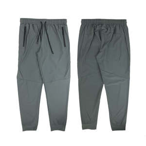 <b>Men's</b> <b>Slim</b> <b>Fit</b> Black Tech <b>Jogger</b> Sweatpants Lightweight Active Pants Zipper Pockets Mid Drawstring for Running Training Casual - Product Image 3