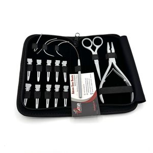 Herramienta de extensiones de cabello con lazo de cuentas Micro Links, alicates de prensa de microperlas, aguja de tracción hecha de acero inoxidable duradero, logotipo personalizado - Product Image 4