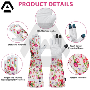 Gants de jardinage en cuir à manches longues pour les roses, les cactus, les épines et les tâches de jardinage difficiles PAR AMAZING INDUSTRIES - Product Image 2