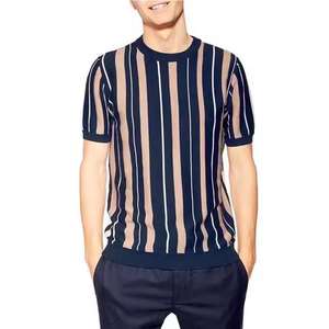 Camiseta lisa en blanco de manga corta de algodón con cuello redondo de alta calidad con estampado personalizado, Camiseta básica de talla grande Unisex para hombre - Product Image 3