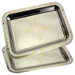 Bandeja DE SERVICIO DE METAL recién llegada de acero inoxidable para uso en el hogar, hotel y restaurante Bandejas de servicio de la mejor calidad - Product Image 4
