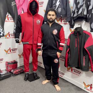 Ensembles de survêtements en molleton de coton personnalisés pour l'automne, 100% coton, avec sweat à capuche et pantalon de survêtement imprimés avec lettres découpées - Product Image 2