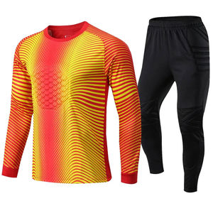 Conjunto personalizado de manga larga para portero de fútbol, traje de uniforme estampado para entrenamiento, camisa y pantalones de portero en blanco - Product Image 2