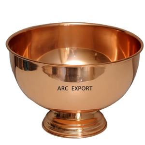 Bol en cuivre de la meilleure qualité dernière conception bol en cuivre rond crémation bol de service multi-aliments pour accessoires de cuisine à la maison - Product Image 1