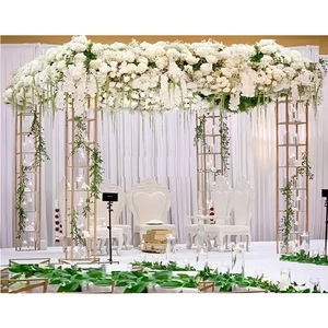 เสาเชิงเทียนโลหะสำหรับงานแต่งงานที่ทันสมัยการตกแต่งในเทพนิยายแมนเด็บเสาโลหะลายดอกไม้ในงานแต่งงานชุดแมนเด็ปเสาโลหะพิเศษ - Product Image 1