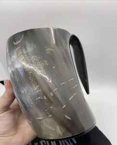 Personnalisé Fabriqué à la main Naturel viking sculpture boire corne bière et tasse de café pour la maison hôtel restaurants de l'Inde. - Product Image 1