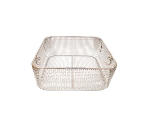 Panier de stérilisation manuelle en grillage d'acier inoxydable Panier d'instruments autoclave de qualité médicale durable Outils chirurgicaux dentaires - Product Image 6