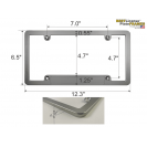 Single Badge Billet Aluminum License Plate Frames Clear Dome <b>LED</b> for Cars Brands Tesla Ford BMW Serving <b>Number</b> Plate Holder - Product Image 3