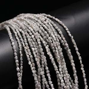 Perlas de Diamante Natural Gris Crudo sin Cortar de 2-3 mm - Product Image 1