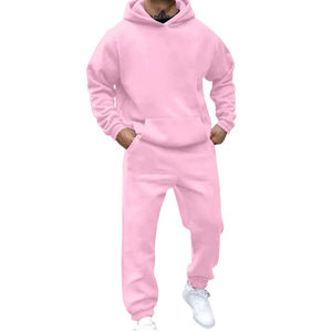 Conjunto Deportivo Extra Grande al por Mayor, Sudadera con Capucha y Pantalones de Felpa de Algodón para Hombre, Ropa Casual - Product Image 5