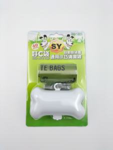 Eco-Friendly 2-Roll Dog <b>Poop</b> <b>Bag</b> Dispenser Dark Green Plastic Material Taiwan Wholesale Pet Waste Disposal Solution - Product Image 2
