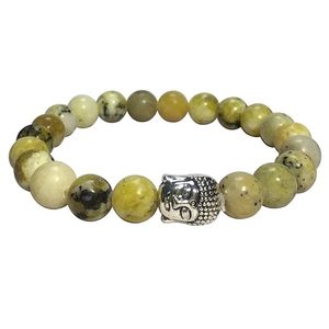 Giá Thấp Nhất Tự Nhiên Serpentine Pha Lê Chữa Bệnh 8Mm Vòng Đeo Tay Với Phật Quyến Rũ Cho Thiền & Tinh Thần Cân Bằng Trên Bán - Product Image 3