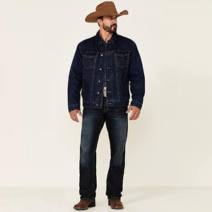 100% coton Denim vestes hommes décontracté couleur unie poche mince veste pour hommes Style printemps haute qualité hommes vêtements - Product Image 3