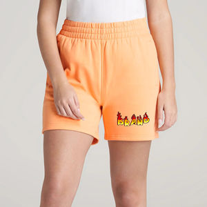 กางเกงขาสั้นของผู้หญิงกางเกงขาสั้นระบายอากาศแห้งเร็ววัสดุผ้าฝ้าย100% น้ำหนักเบาสำหรับผู้หญิงเสื้อผ้าแนวสตรีทแต่งโลโก้ได้ตามต้องการ - Product Image 1